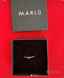Anello Marlù con Pietra Rossa - Con Scatola