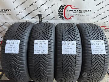 4 PNEUMATICI 195/55 R16 TOYO 4 STAGIONI 85%