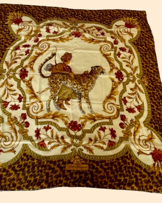 Grande sciarpa in seta Salvatore Ferragamo vintage