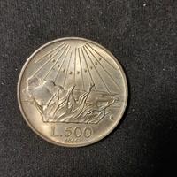 Monete in argento da 500 lire del 1965