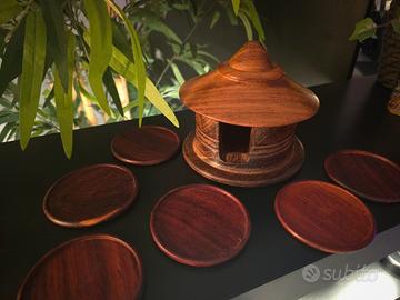 Pagoda in Legno - set portabicchieri