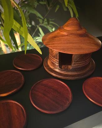 Pagoda in Legno - set portabicchieri