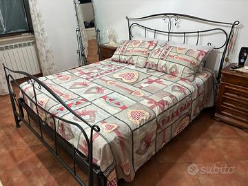 LETTO MATRIMONIALE IN FERRO BATTUTO