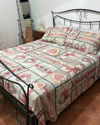 LETTO MATRIMONIALE IN FERRO BATTUTO