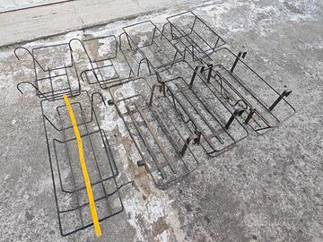 Fioriere in ferro a terrazzo 8 pezzi