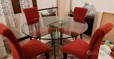 Tavolo rotondo in vetro FIAM