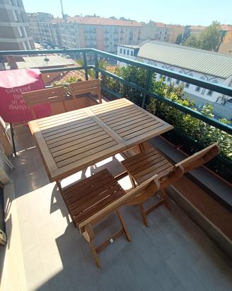 set in legno da giardino 