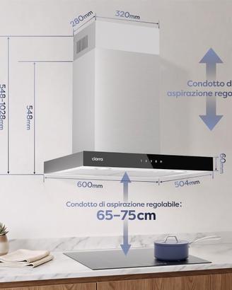 cappa CIARRA nuova da 60cm