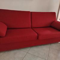 divano letto rosso