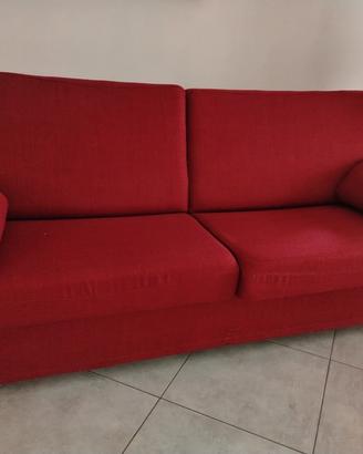 divano letto rosso