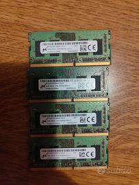 4 RAM Micron DDR4 4GB 3200MHz per Notebook - 16 GB