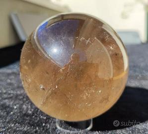 Sfera di Cristallo 933g Minerale Quarzo Fumè