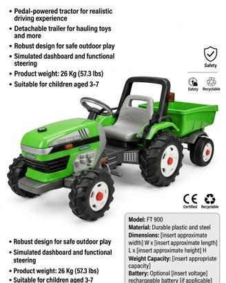 Diesel Tractor- Peg Perego