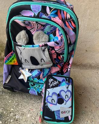 Zaino trolley + astuccio marca GOPOP PANDA
