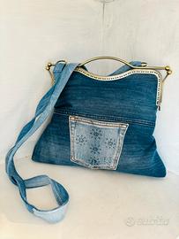 Borsa in jeans clic clac