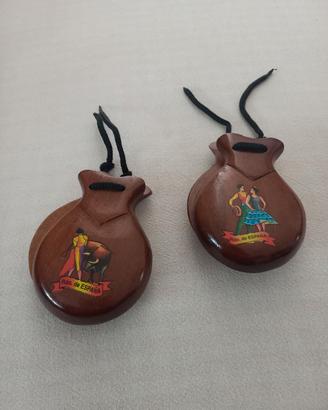 Coppia di nacchere spagnole vintage 