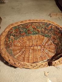 cesto cuccia cane in vimini