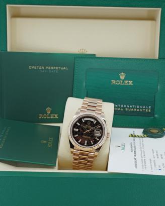 ROLEX DAYDATE 228235 EISENKIESEL ORO ROSA NUOVO