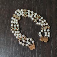 Bracciale perle e smeraldi