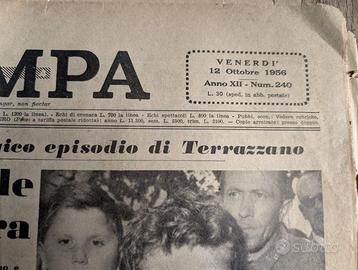 Giornale La Stampa 12 ottobre 1956