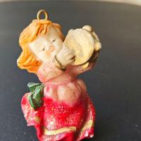 Mini Angioletto Ciondolo Vintage Natalizio in Resi