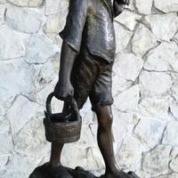 Bronzo grande antico firmato Giuseppe Renda 68cm