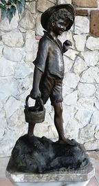 Bronzo grande antico firmato Giuseppe Renda 68cm