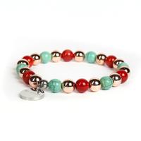 Bracciale donna pietre naturali e acciaio 