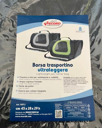 Trasportino Record 45x28x29 Nuovo morbido