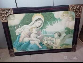 Quadro con rosoni all' angolo in bronzo