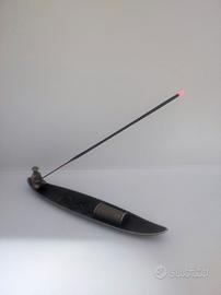 Porta incenso barca con pescatore orientale