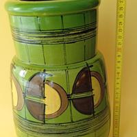vaso verde ceramica modernista anni 60