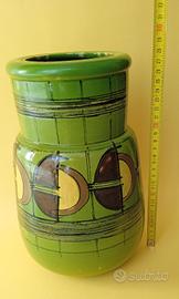vaso verde ceramica modernista anni 60