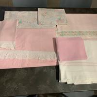 4 lenzuola piazza e 1/2 e 3 federe