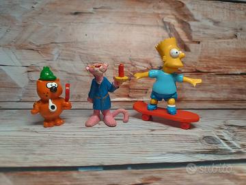 Lotto 3 Figure Vintage PVC - Bart Simpson 1990, Pa