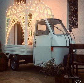 Ape 50 Piaggio con Luminarie artigianali