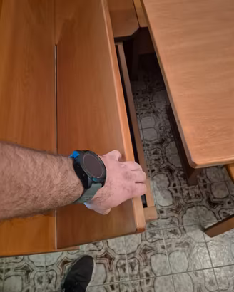 cassapanca con tavolo e sedie in legno massello 