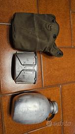 Borraccia militare in alluminio con custodia