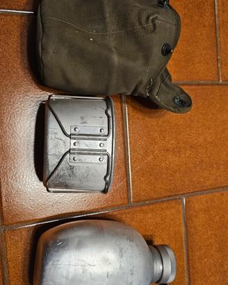 Borraccia militare in alluminio con custodia