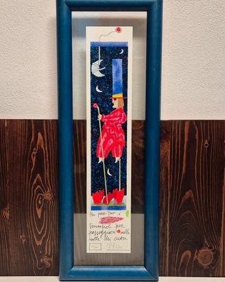 serigrafia firmata delle poesie di Pablo Neruda