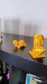 Busto Scultura Pop Art da Scrivania - Oro Lucido