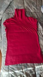 maglia collo alto fucsia