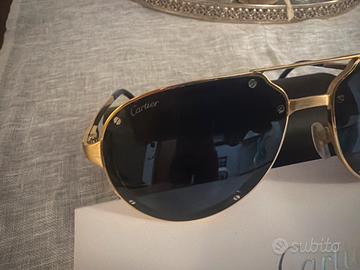 Occhiali in titanio e oro Cartier modello Santos