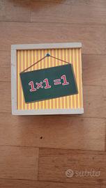 Flashcards in legno per imparare tabelline 