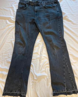 pantaloni di jeans flare neri