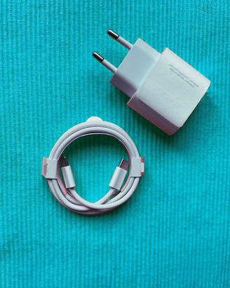 Cavo 60W usb-c/usb-c Apple + Caricatore Apple 20W
