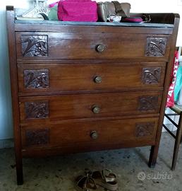 Cassettiera siciliana antica 