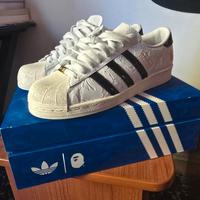 BAPE x Adidas Superstar Vintage White Black 42/8.5