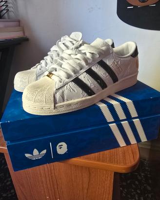 BAPE x Adidas Superstar Vintage White Black 42/8.5