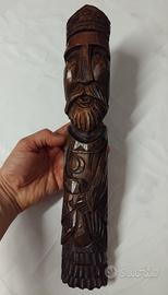 VECCHIA SCULTURA IN LEGNO INTAGLIATO VINTAGE 